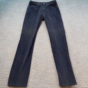 Vintage LL Bean Double L Jeans Navy Blue Corduroy Jeans Pants Made in USA 32x34